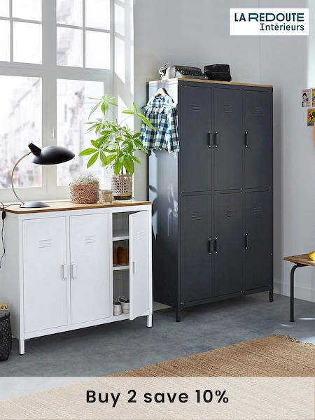 La Redoute Intérieurs Charcoal Hiba 6-Door Metal Cubicle Locker (AN4415) | £450
