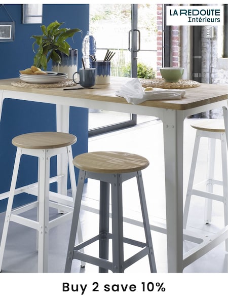 La Redoute Intérieurs White Hiba 4 Seater Bar Table (AN4416) | £375