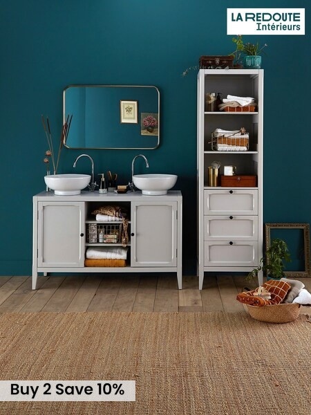 La Redoute Intérieurs Grey Eugénie L130cm Vanity Unit (AN4426) | £410