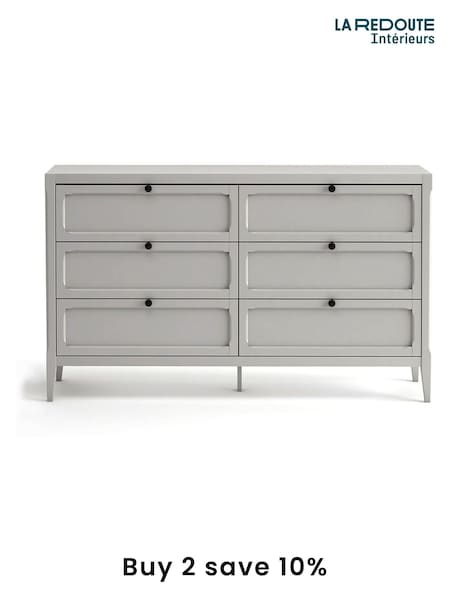 La Redoute Intérieurs Light Grey Eugenie Chest of 6 Drawers (AN4441) | £375
