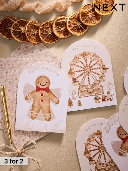 Gingerbread 20 Pack Christmas Cards (AN4517) | £6