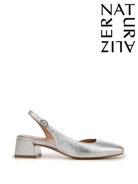 Naturalizer Silver Jayla Wide Fit Slingbacks (AN4540) | £125