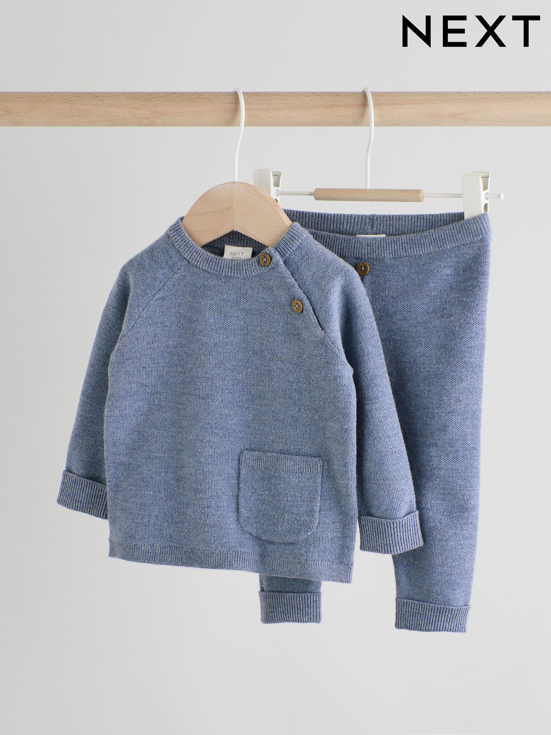 Gestricktes 2-teiliges Baby-Set Von NEXT – Pullover & Leggings Für Jungen