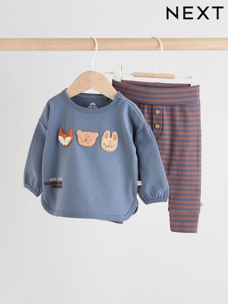 Blue Woodland Baby Top and Leggings 2 Piece Set (0mths-3yrs) (AN4583) | £12 - £14