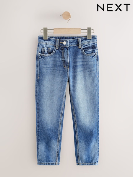 Mid Blue Denim Mom Long Length Jeans (3-16yrs) (AN4716) | £16 - £21