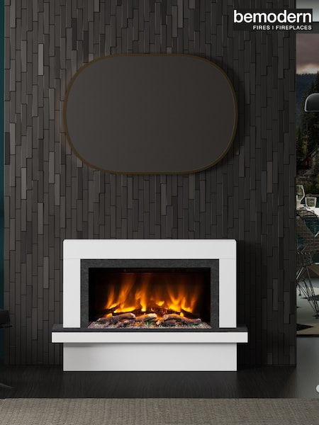 Be Modern Ice White Vardo Complete 47inch Electric Fireplace (AN4790) | £1,582