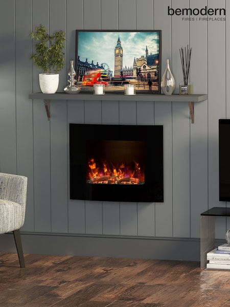 Be Modern Black Quatro Wall Mounted Electric Fire (AN4792) | £428