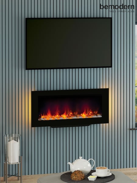 Be Modern Black Amari Wall Mounted Electric Fire (AN4800) | £571