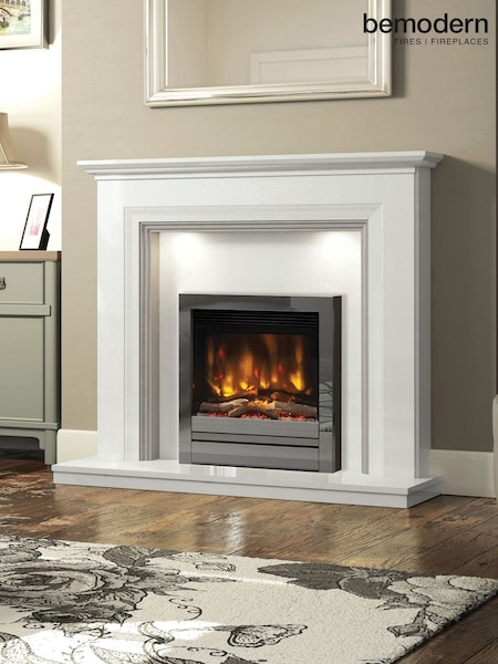 Be Modern Black Nickel Pryzm Edge 22inch Inset Electric Fireplace (AN4802) | £896