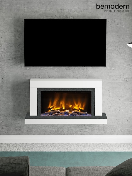 Be Modern Ice White Vardo Wall Mounted 47inch Electric Fire (AN4817) | £1,506