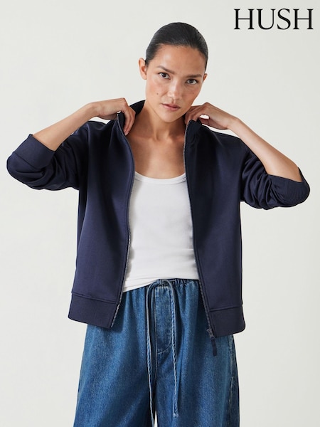 Hush Blue Blue Zanna Zip Up Sweatshirt (AN4903) | £80