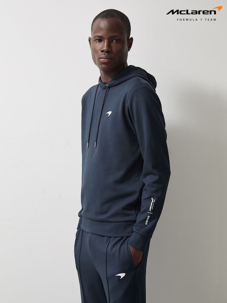 Reiss Airforce Blue Apex McLaren F1 Team Interlock Hoodie (AN4994) | £138