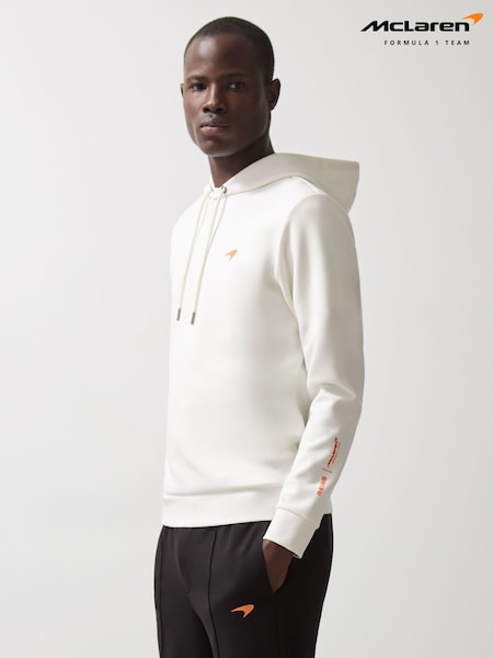 Reiss White Apex McLaren F1 Team Interlock Hoodie (AN4996) | £138