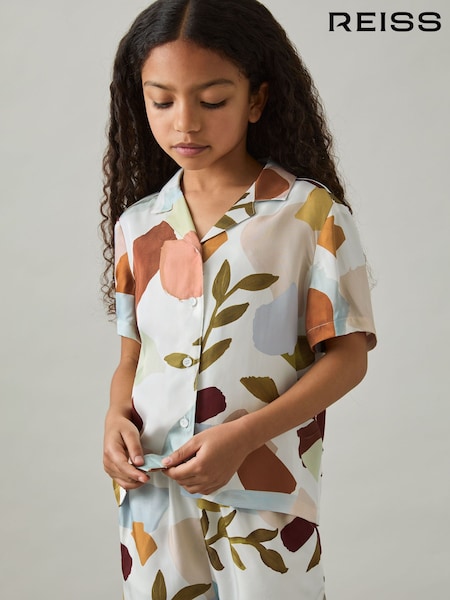 Reiss Multi Tommi 9-13 yrs Printed Cuban Collar Shirt (AN4997) | £45