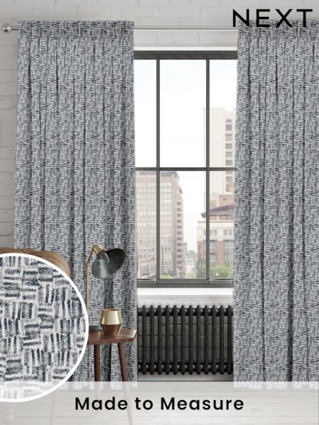Marine Blue Venire Made to Measure Curtains (AN5198) | £109