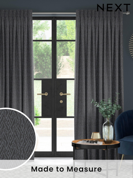 Ink Blue Paras Made to Measure Curtains (AN5204) | £109
