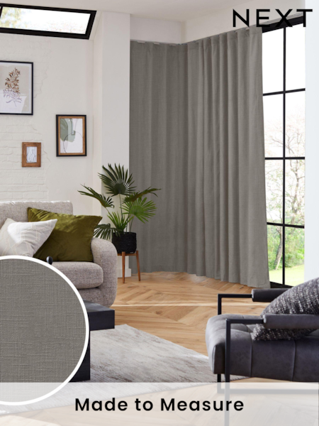 Smoke Grey Nikki Made to Measure Curtains (AN5207) | £109
