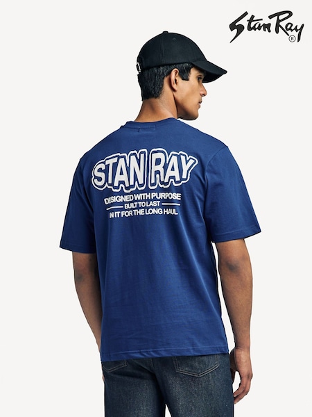 Stan Ray Blue Long Haul Graphic T-Shirt (AN5216) | £40