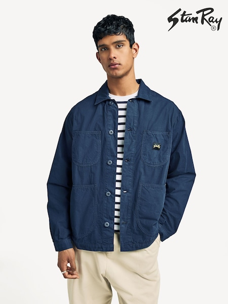 Stan Ray Blue Coverall Button Chore Jacket (AN5218) | £150