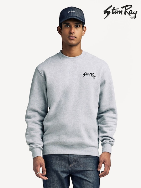 Stan Ray Grey OG Logo Crewneck Sweatshirt (AN5219) | £75
