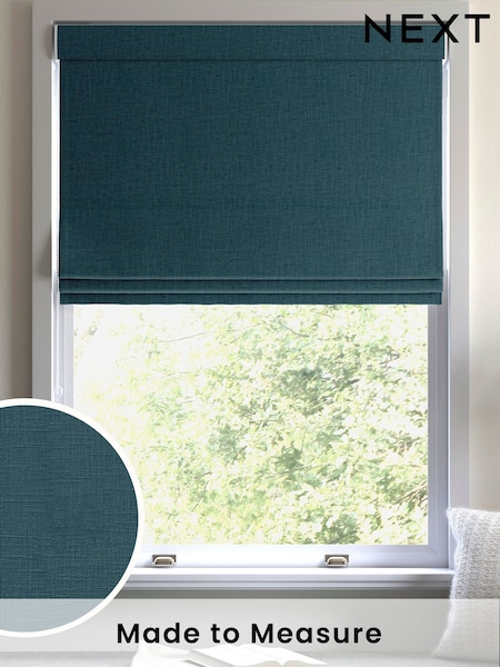 Peacock Blue Nikki Made to Measure Roman Blind (AN5228) | £84