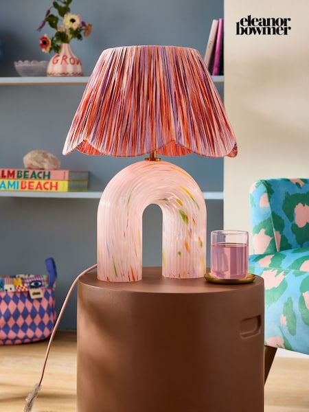 Eleanor Bowmer Pink Confetti Glass Table Lamp (AN5244) | £99