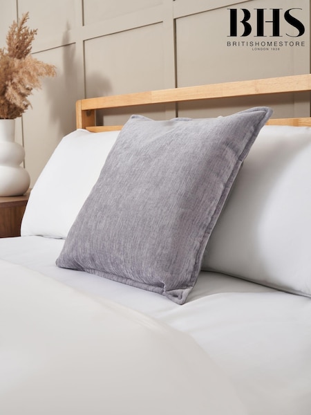 BHS Silver Heavy Chenille Cushion (AN5275) | £16