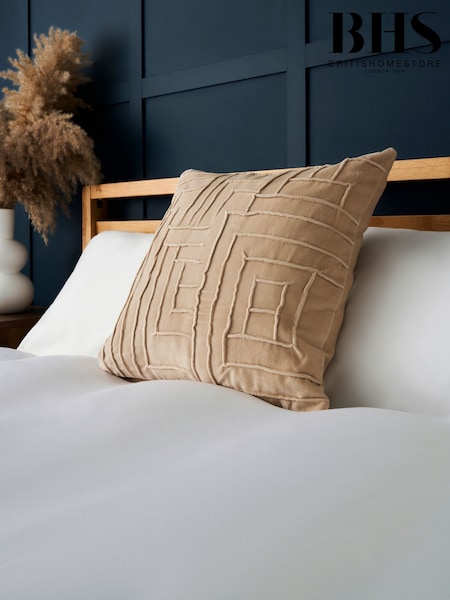 BHS Cream Genevieve 100% Cotton Cushion (AN5292) | £17