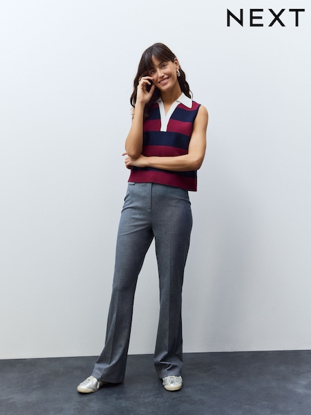 Blue Denim Look Bootcut Tailored Trousers (AN5360) | £55