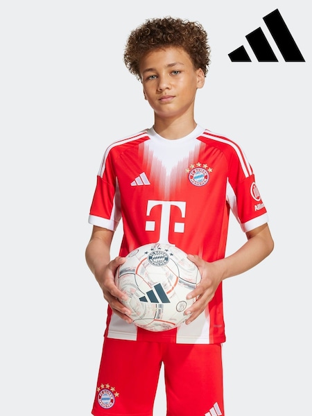 adidas Red Kids FC Bayern 25/26 Home Jersey (AN5472) | £55
