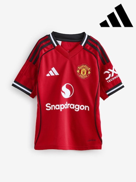 adidas Red Manchester United 25/26 Home Jersey (AN5475) | £0