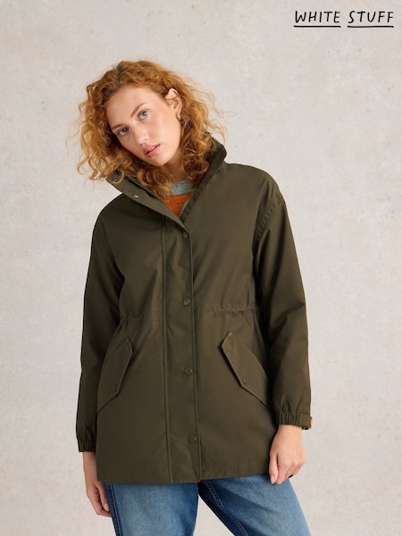 White Stuff Green Lexi Waterproof Coat (AN5661) | £130