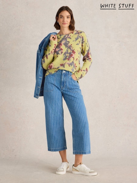 White Stuff Blue Tia Wide Leg Crop Jeans (AN5672) | £59