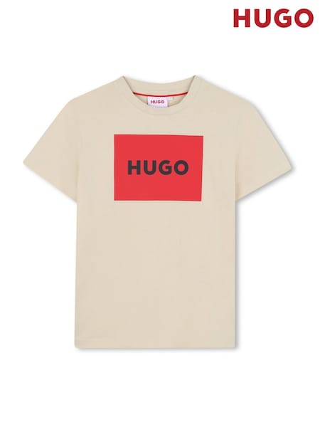 HUGO Natural Logo Short Sleeve T-Shirt (AN5739) | £35 - £45
