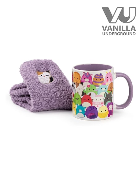 Vanilla Underground Purple Womens Squishmallows Mug & Sock Gift Set (AN5781) | £16