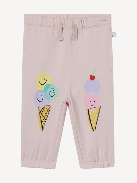 Stella McCartney Kids Pink Ice Cream Print Baby Joggers (AN5950) | £64