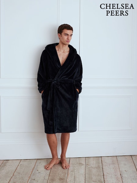 Chelsea Peers Blue Fleece Dressing Gown (AN6114) | £60