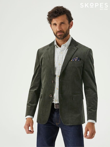 Skopes Green Tailored Fit Corduroy Taylor Jacket (AN6178) | £129
