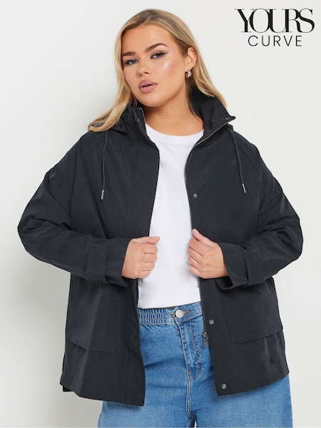 Yours Curve Blue Raglan Lightweight Jacket (AN6234) | £41