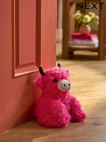 Pink Hamish The Highland Cow Doorstop (AN6335) | £22