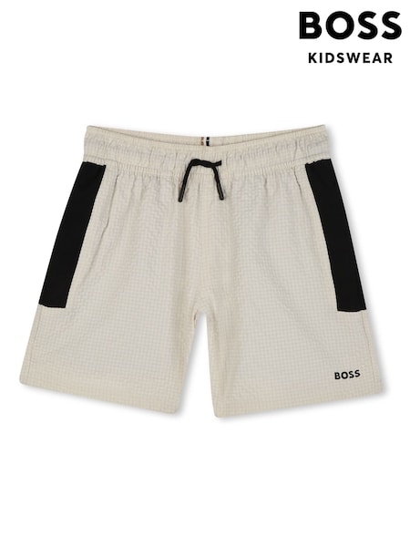 BOSS Natural Small Logo Swim Shorts (AN6346) | £65