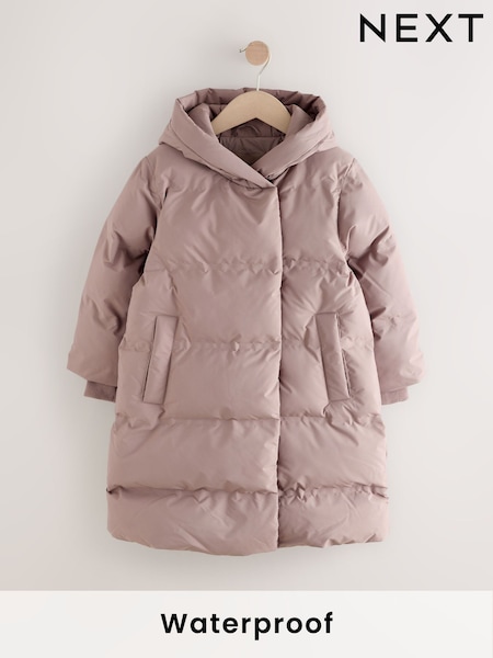 Mink Brown Waterproof Fleece Lined Padded Coat (3-16yrs) (AN6399) | £44 - £54