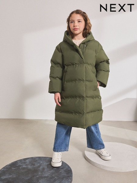 Khaki/Green Waterproof Heatseal Padded Coat (3-16yrs) (AN6400) | £44 - £54