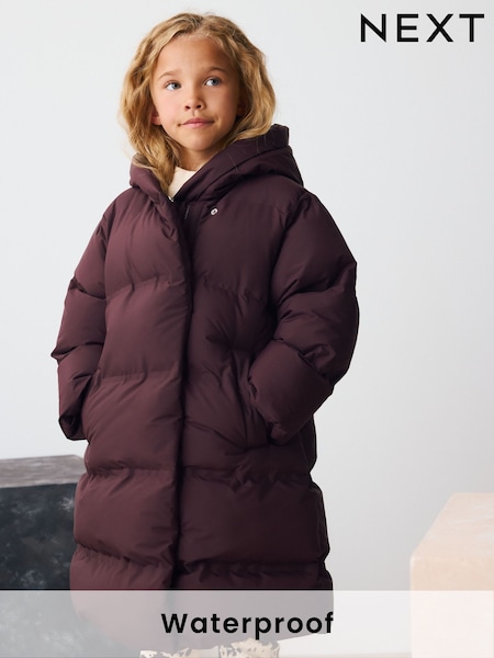 Berry Pink Waterproof Fleece Lined Padded Coat (3-16yrs) (AN6401) | £44 - £54