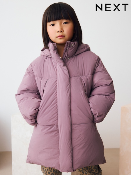 Purple Shower Resistant Padded Coat (3-16yrs) (AN6408) | £35 - £46