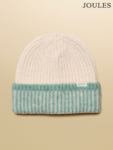 Joules Kids Wanderer Cream Beanie Hat (AN6481) | £9.95