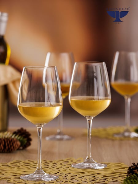 Ravenhead Clear Kings Set of 8 52cl Wine Glasses (AN6512) | £47