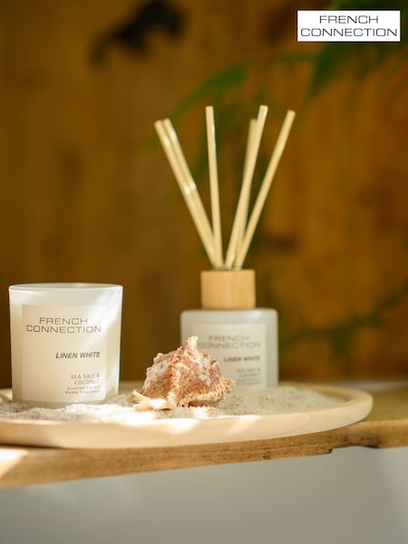 French Connection WhiteNatural Gift Set with Tray and Stones (AN6622) | £30