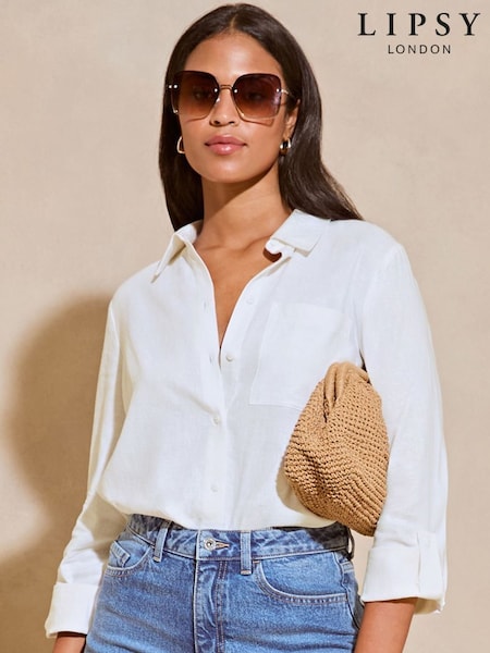Lipsy White Button Through Shirt (AN6683) | £35