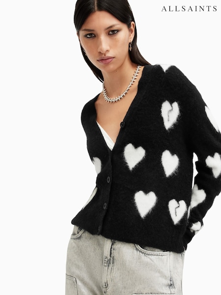 AllSaints Black Amora Cardigan (AN6787) | £199